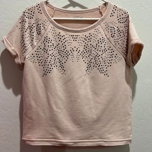 Apt 9 Short Sleeve Embellished Sweatshirt. Size XS
